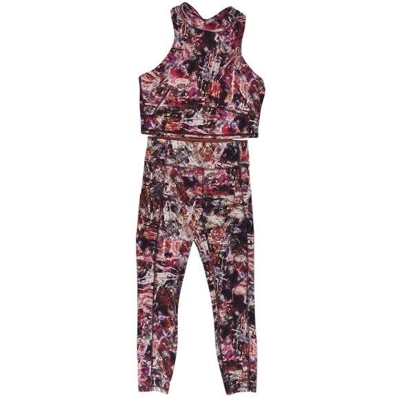 Lululemon Wunder Train Set Bra 10 Leggings 6 Multi Color Yoga Gym Activewear - Picture 3 of 14